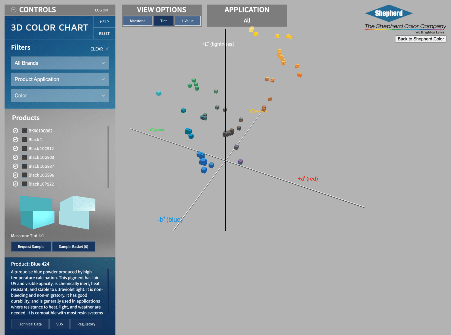 Shepherd Color 3D Color Chart iPad app screenshot