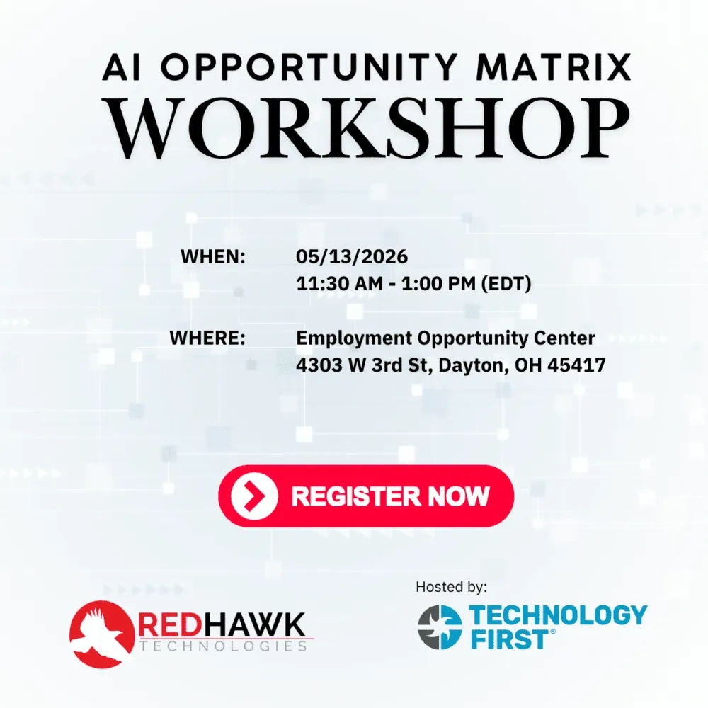 AI Opportunity Matrix Workshop flyer May 2026 Dayton Ohio