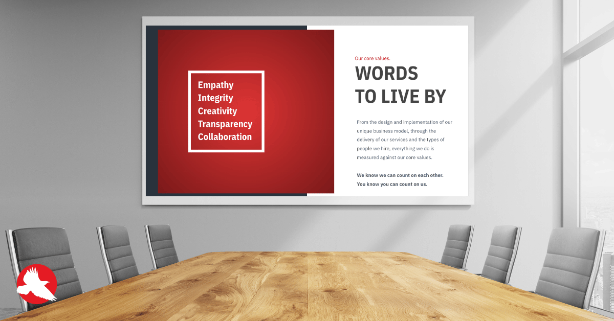 Red Hawk Technologies core values