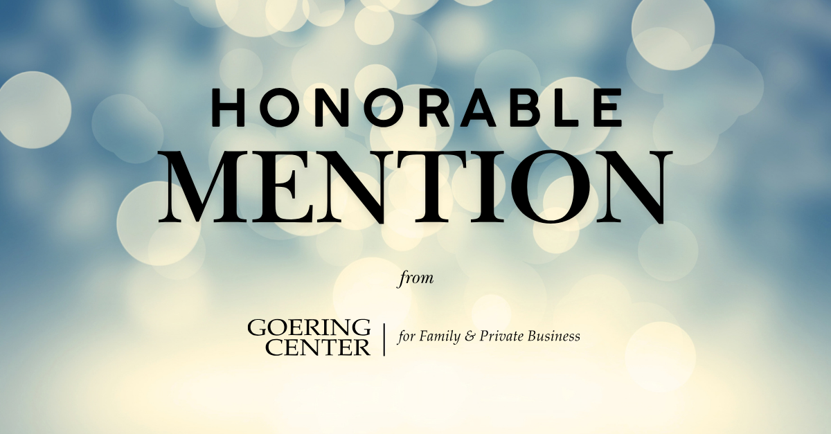 Goering Center Honorable Mention