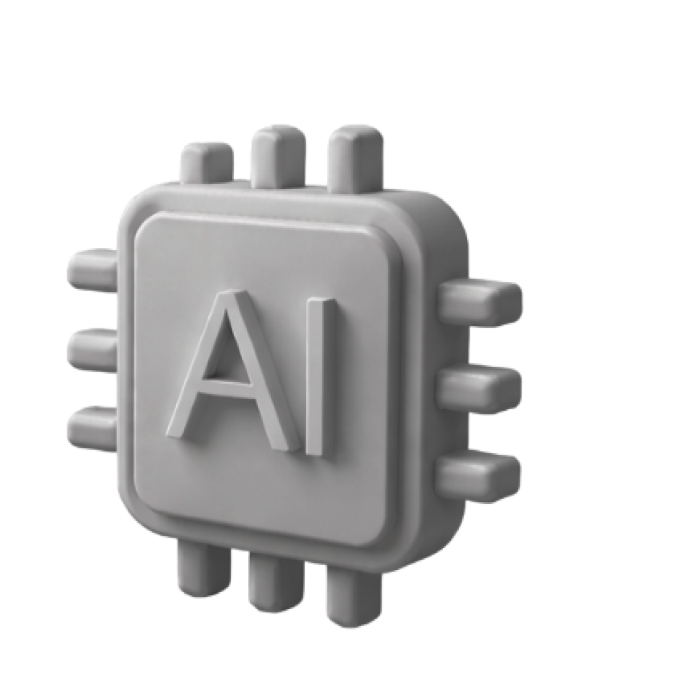 AI powered solutions processor illustration